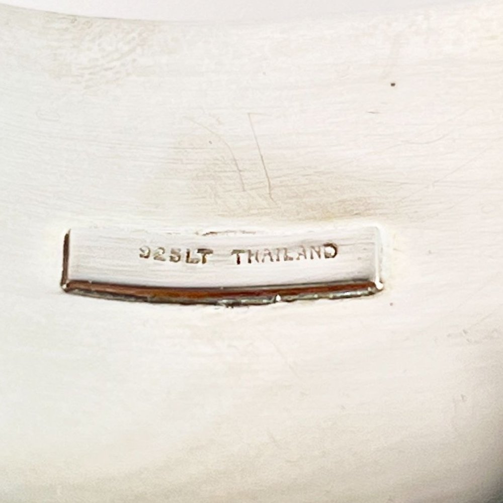 Embossed Floral Scroll Solid Sterling Silver Graduated Wide Cuff Bracelet - Picture 9 of 10